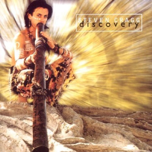 CD cover: Steven Cragg playing a didgeridoo, golden background.