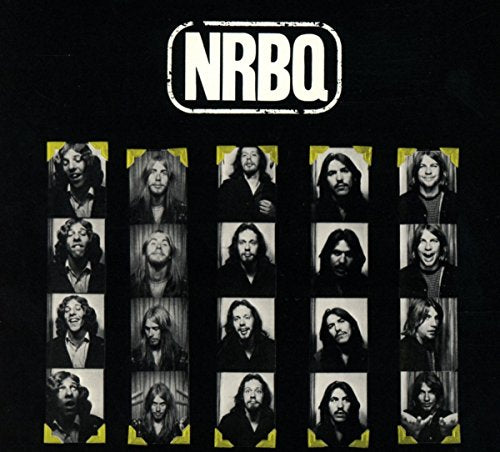 "CD cover featuring a grid of 16 black-and-white band member portraits, with 'NRBQ' at top."