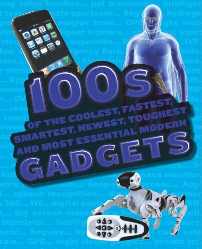 Book cover with "100s of the coolest gadgets" text, robot, and phone images.