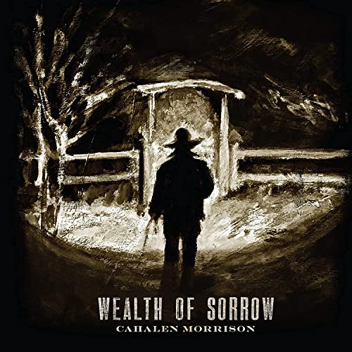 CD cover: Silhouette of a figure standing before a weathered building.
