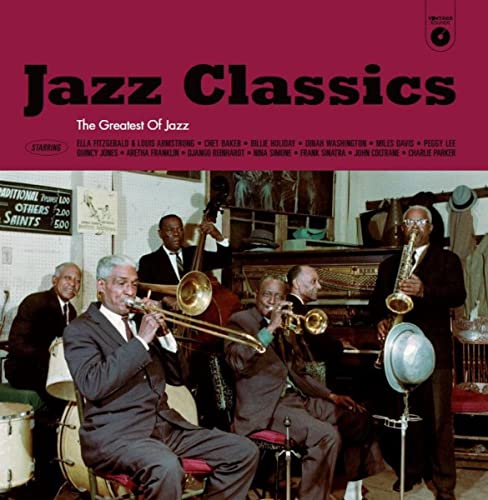 Vintage jazz album cover featuring a group of musicians playing instruments.