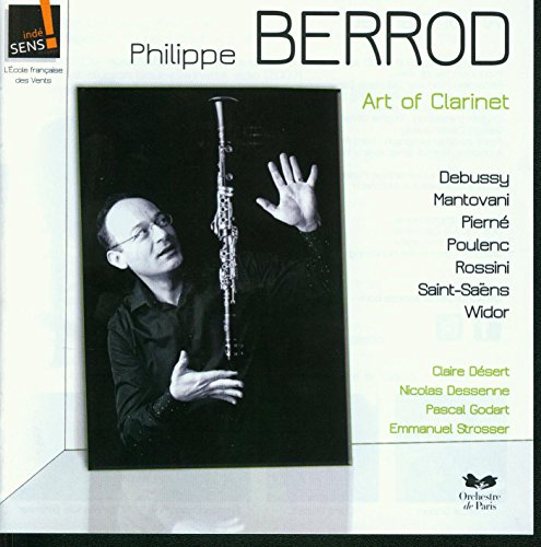 CD cover featuring clarinetist Philippe Berrod and a hand, with composer names.
