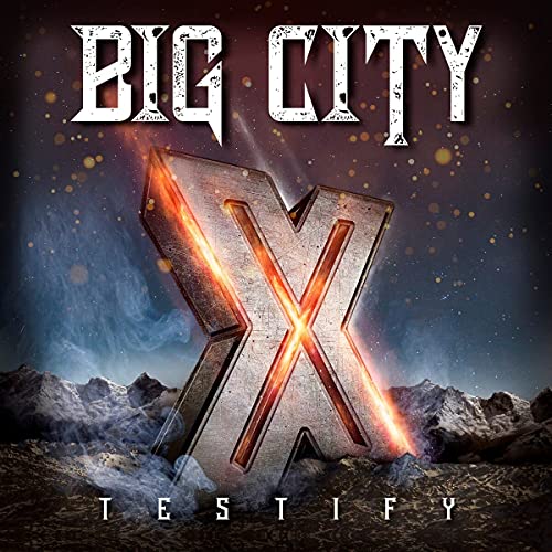 CD cover for "Big City - Testify X" featuring a large, glowing letter X.
