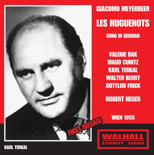 CD cover for Giacomo Meyerbeer’s “Les Huguenots” featuring Karl Terkal.