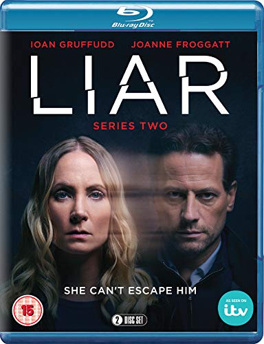 Liar" Series 2 Blu-ray cover featuring Ioan Gruffudd and Joanne Froggatt.