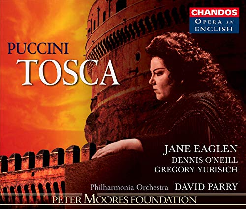 CD cover for Puccini’s *Tosca* opera, featuring Jane Eaglen.