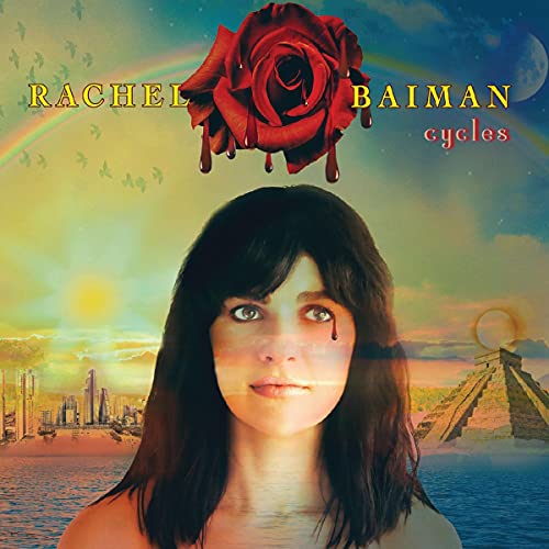 Album cover for Rachel Baiman’s “Cycles” featuring a woman and a rose.