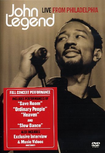 John Legend “Live From Philadelphia” DVD cover featuring a portrait of the artist.