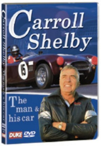 DVD cover featuring Carroll Shelby, a classic car, and racing imagery.
