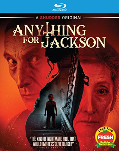 Anything For Jackson" Blu-ray cover featuring an elderly couple and a shadowy figure.