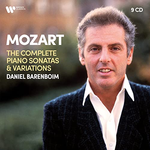Daniel Barenboim portrait on a 9-CD Mozart piano sonatas box set.