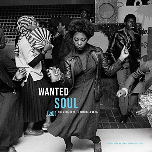 Black and white photo of people dancing, album cover “WANTED SOUL.”