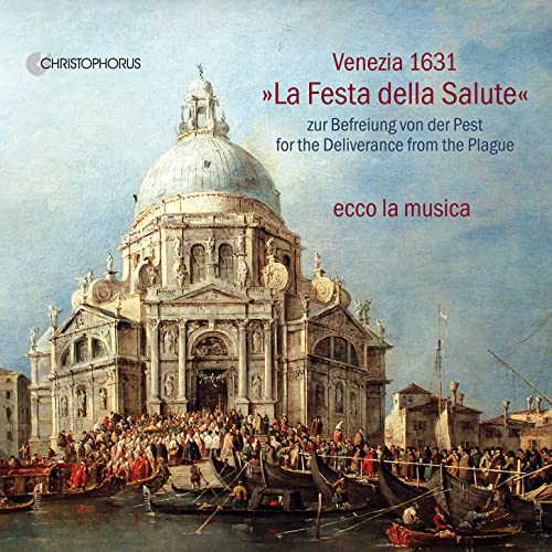 CD cover: Venice church with crowds and gondolas, painted style.
