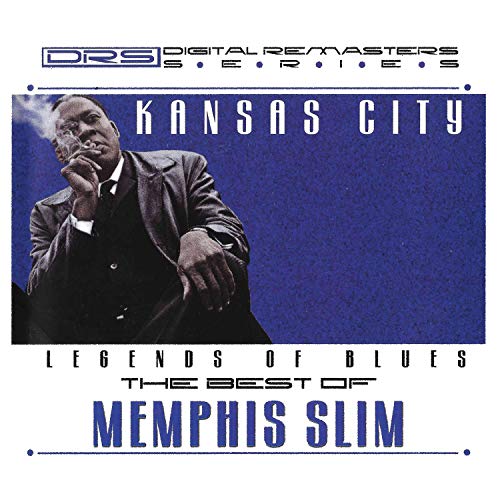 CD cover featuring portrait of Memphis Slim, blues musician, in blue tones.