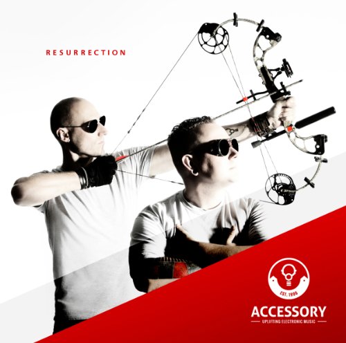 CD cover: two figures aiming a bow and arrow, red and white design.