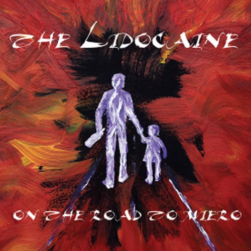 Album cover with red background, white text, and purple figures of man and child.