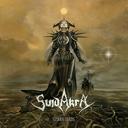 Album cover for Suidakra’s “Cimbric Yarns” featuring a warrior figure.