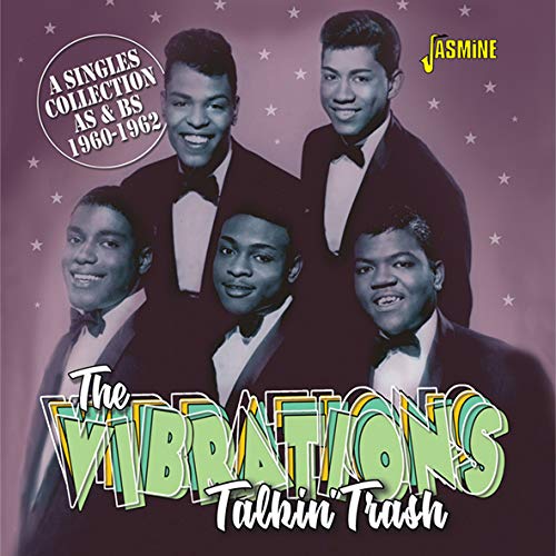 "CD cover featuring The Vibrations, a group of five men in suits."