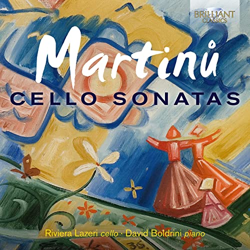 CD cover for Martinu: Cello Sonatas, featuring abstract painted figures.