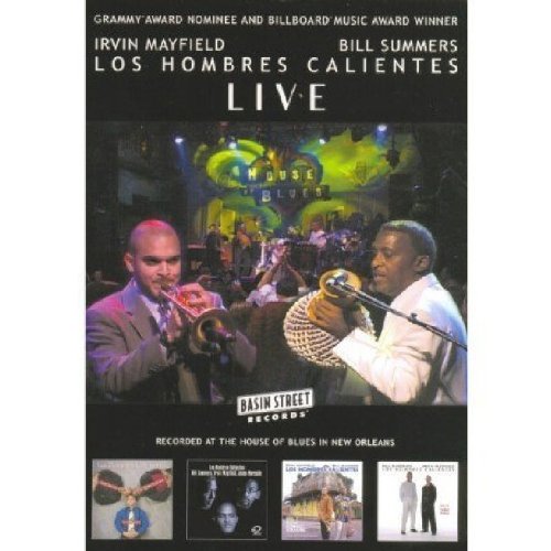 DVD cover for "Los Hombres Caliente - Live At The House Of Blues" featuring two musicians performing.