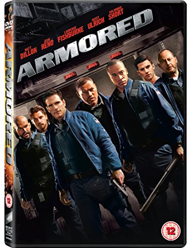 Armored" DVD cover featuring Matt Dillon and Jean Reno with armed men.
