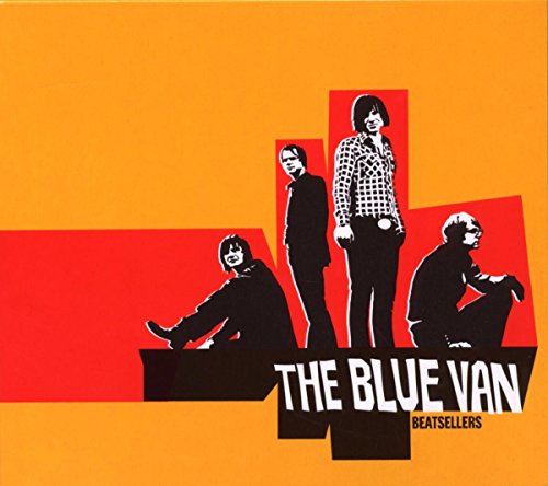 "CD cover with four black silhouettes on orange and red background."