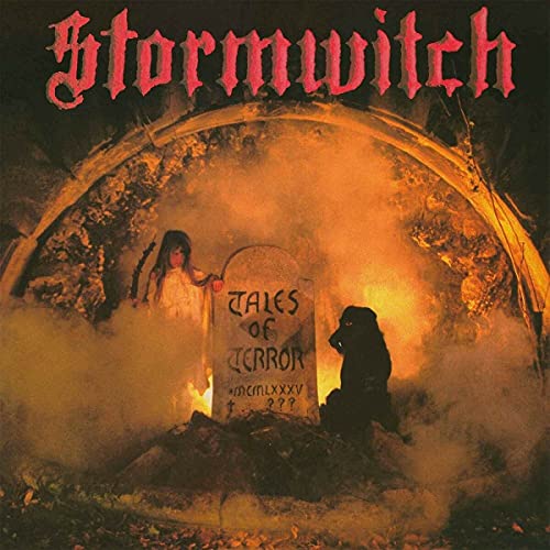 Stormwitch album cover: a ghostly figure near a stone archway in fog.