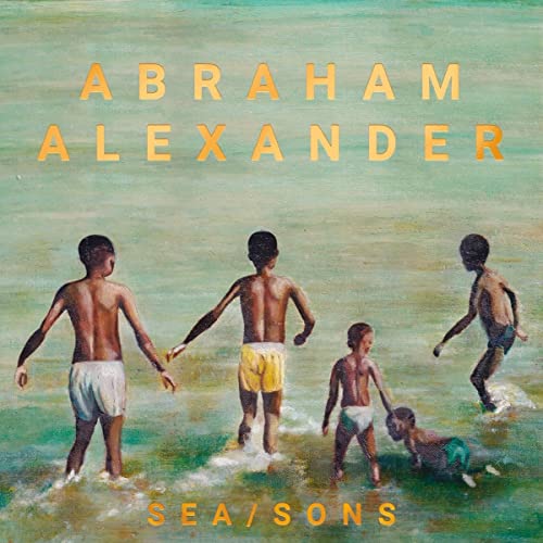 CD cover: Painted image of children at the ocean, title "Sea/Sons".