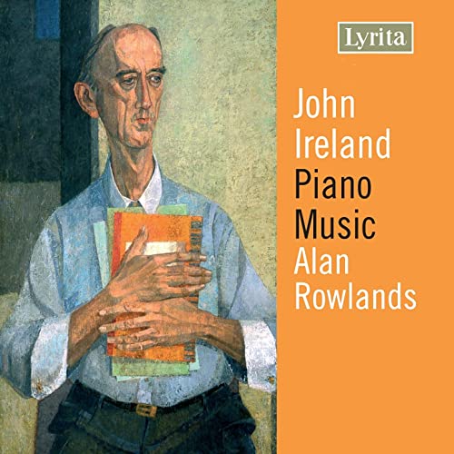 CD cover: portrait of composer John Ireland with sheet music.
