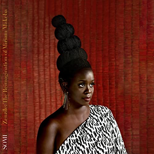 Somi album cover: portrait of a Black woman with a tall hairstyle.