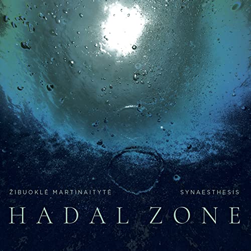 Dark blue underwater scene with light rays and album title “Hadal Zone”.
