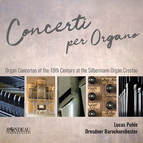 CD cover with organ images and "Concerti per Organo" title in cursive script.