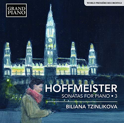 CD cover: Vienna cityscape painting with pianist Biliana Tzinlikova.