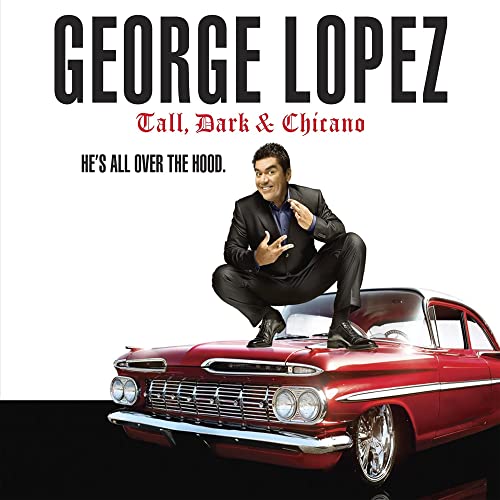 George Lopez comedy album cover featuring him on a classic red car.