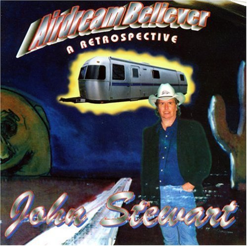 Album cover featuring John Stewart with a trailer and spaceship against a dark background.
