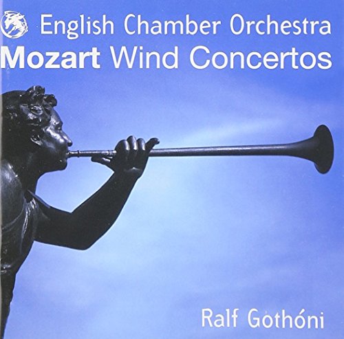 A CD cover featuring a statue of a man playing a horn against a blue background.