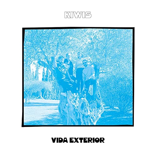 Blue-toned album cover featuring four people in a tree.