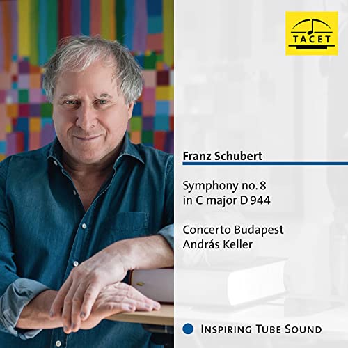 CD cover featuring conductor András Keller and text for Schubert's Symphony No. 8.
