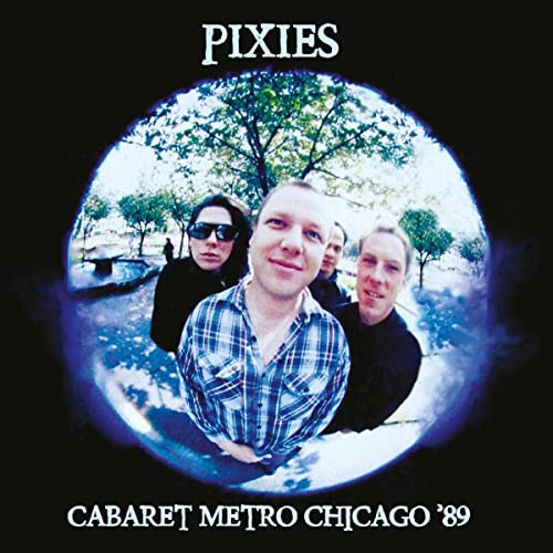 Pixies band portrait within a distorted circular frame, album cover.