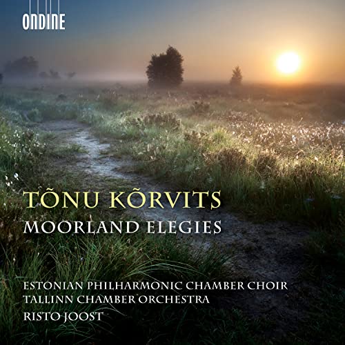 CD cover: misty moorland landscape with a setting sun and text.