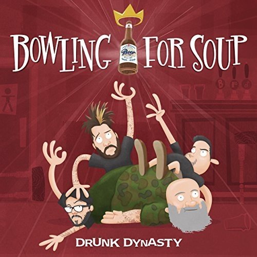 Drunk Dynasty" CD cover featuring cartoon band members in chaotic poses.