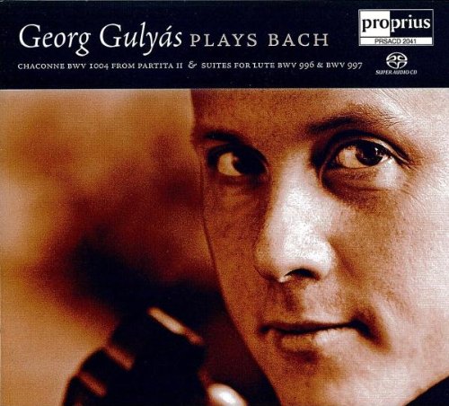 CD cover with a man's face and text "Georg Gulyás plays Bach".