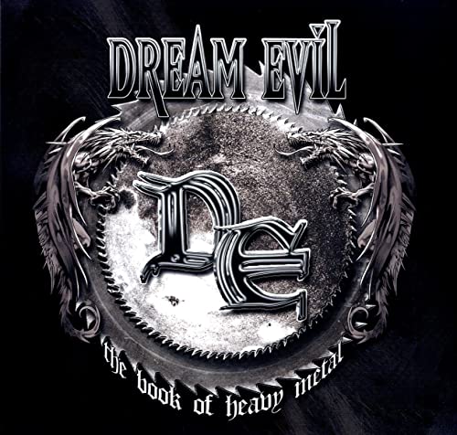 Dream Evil album cover featuring dragons and a circular metal design.