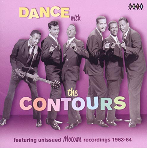 CD cover featuring The Contours, a 1960s Motown vocal group in suits.