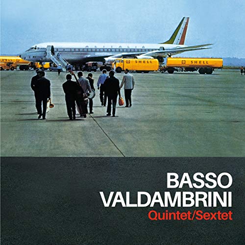 CD cover: airport scene with people, text “BASSO VALDAMBRINI Quintet/Sextet”.