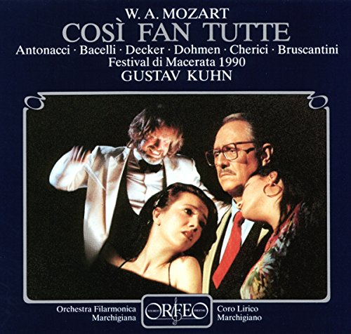 CD cover for Mozart’s Così Fan Tutte featuring opera performers.