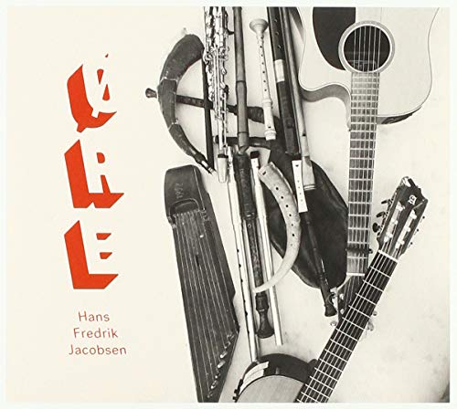 Album cover featuring various musical instruments and the artist's name, Hans Fredrik Jacobsen.