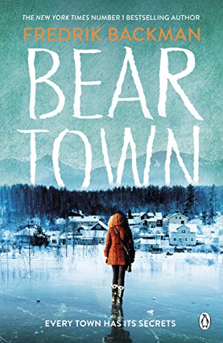 "Book cover of 'Beartown' by Fredrik Backman, featuring a snowy village under a night sky."