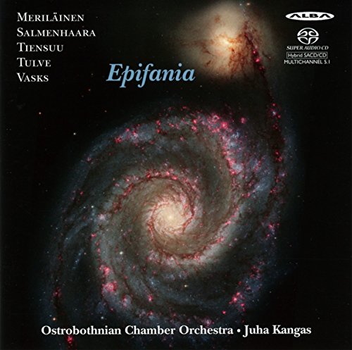 CD cover featuring a colorful spiral galaxy and text “Epifania”.