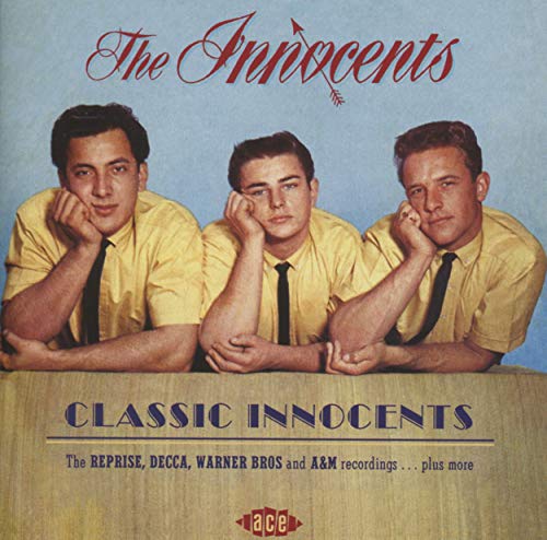CD cover featuring three young men in yellow shirts, titled "The Innocents.
